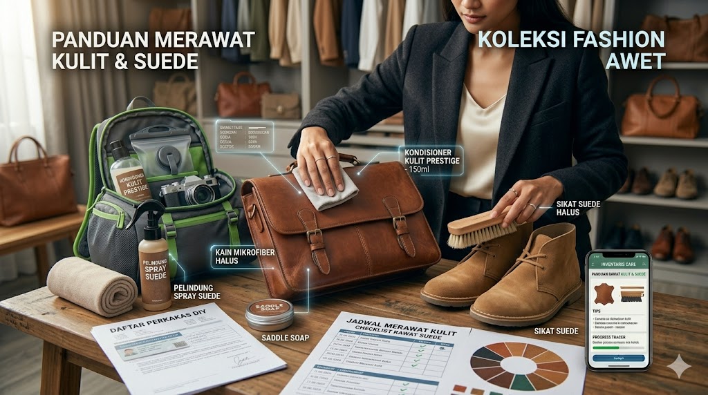 Panduan Merawat Koleksi Fashion Berbahan Kulit dan Suede